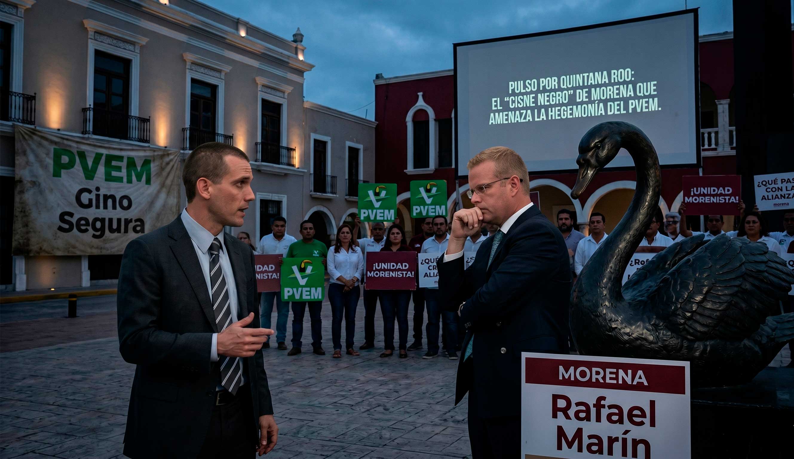 Pulso por Quintana Roo: El "Cisne Negro" de Morena que amenaza la hegemonía del PVEM
